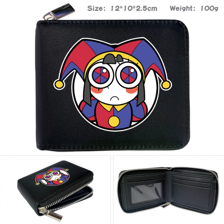 The Amazing Digital Circus Anime Full Color Short All Inclusive Zipper Wallet 10x12x2.5cm