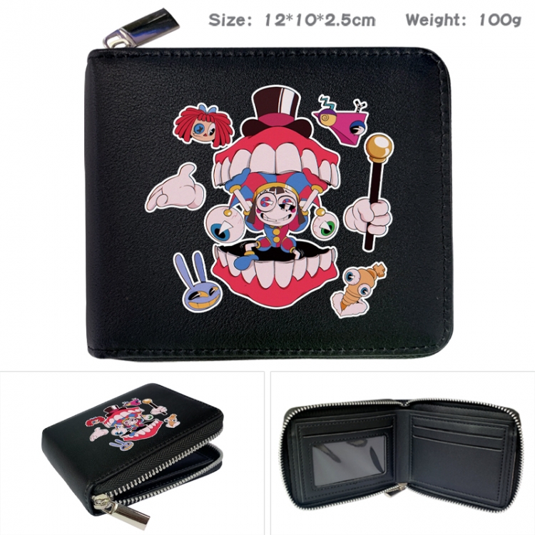 The Amazing Digital Circus Anime Full Color Short All Inclusive Zipper Wallet 10x12x2.5cm