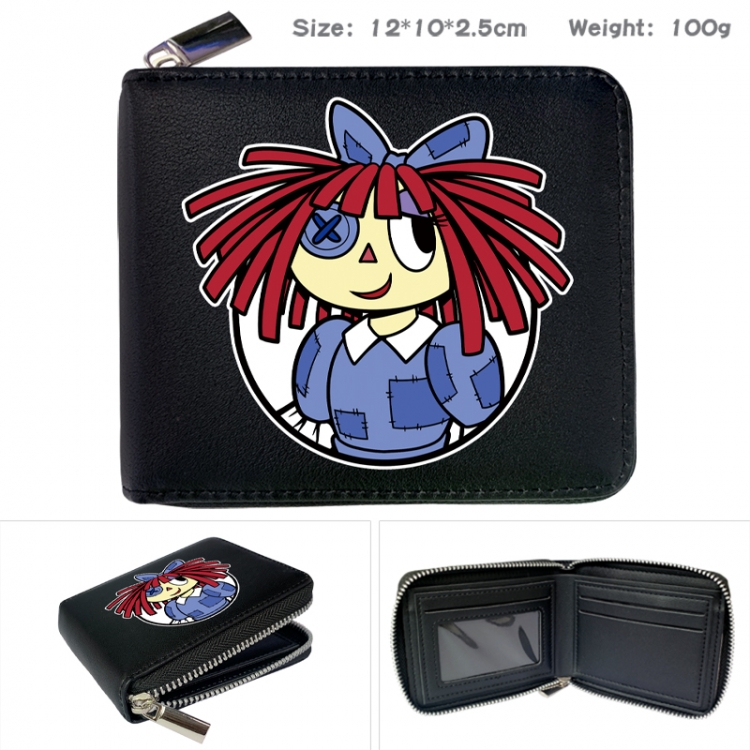 The Amazing Digital Circus Anime Full Color Short All Inclusive Zipper Wallet 10x12x2.5cm