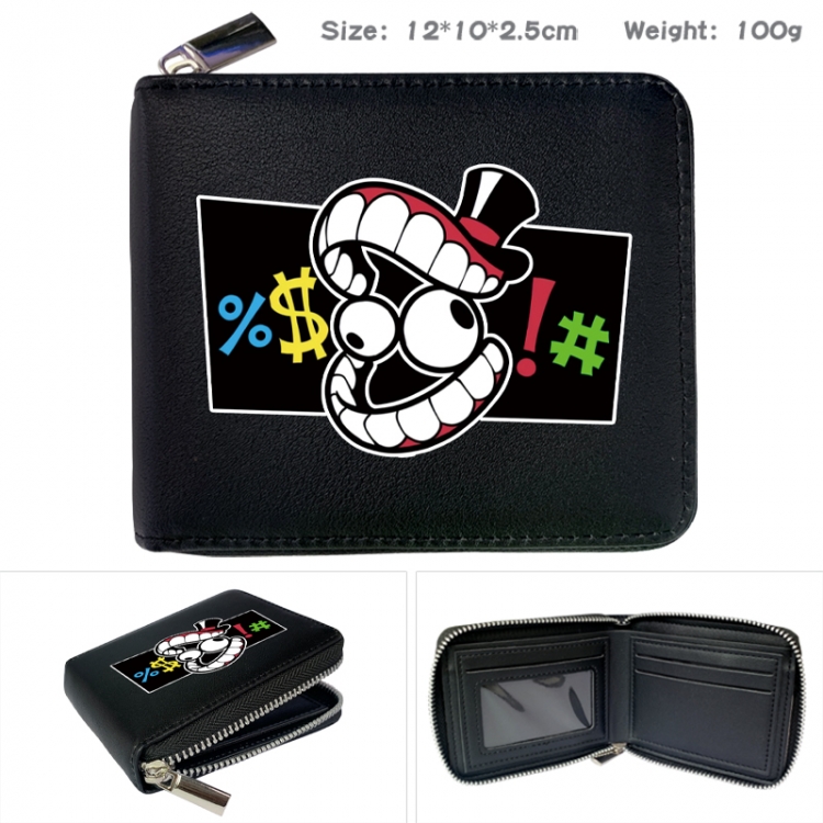 The Amazing Digital Circus Anime Full Color Short All Inclusive Zipper Wallet 10x12x2.5cm