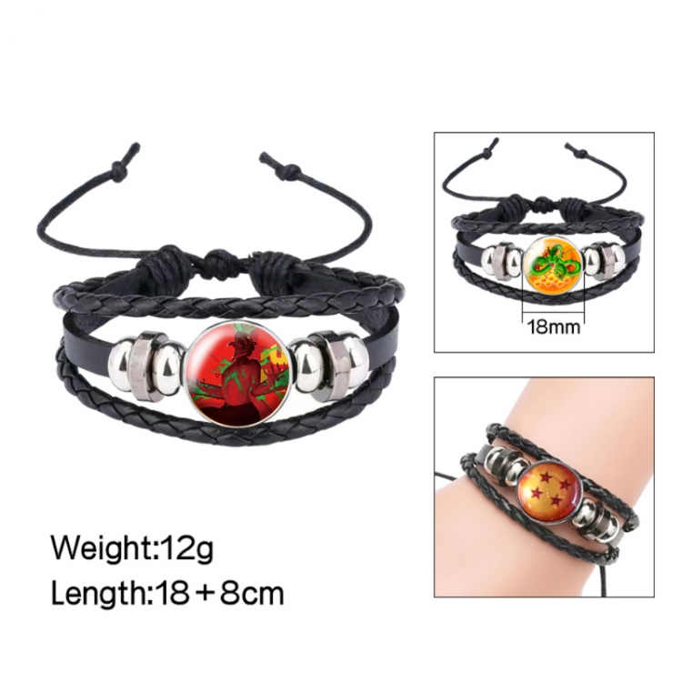 Chainsawman Anime peripheral crystal leather rope bracelet price for 5 pcs 