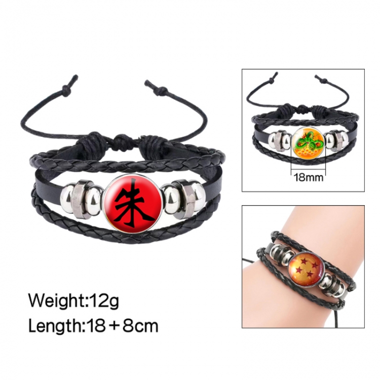  Naruto Anime peripheral crystal leather rope bracelet price for 5 pcs 