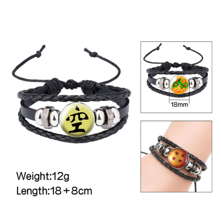  Naruto Anime peripheral crystal leather rope bracelet price for 5 pcs 