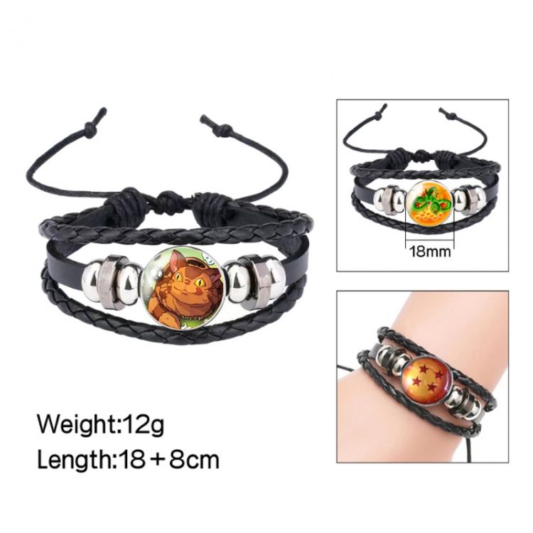 TOTORO Anime peripheral crystal leather rope bracelet price for 5 pcs