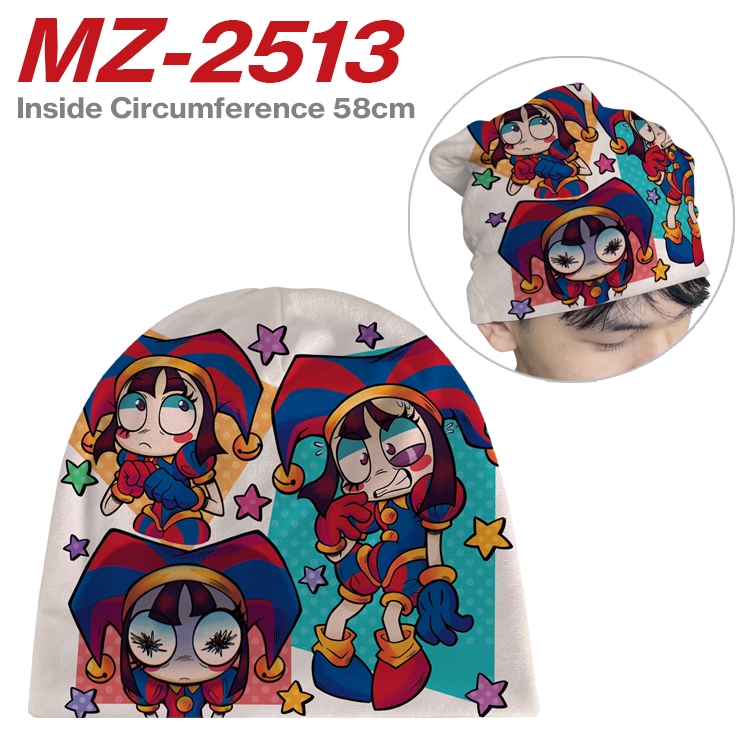 The Amazing Digital Circus Anime flannel full color hat cosplay men's and women's knitted hats 58cm 