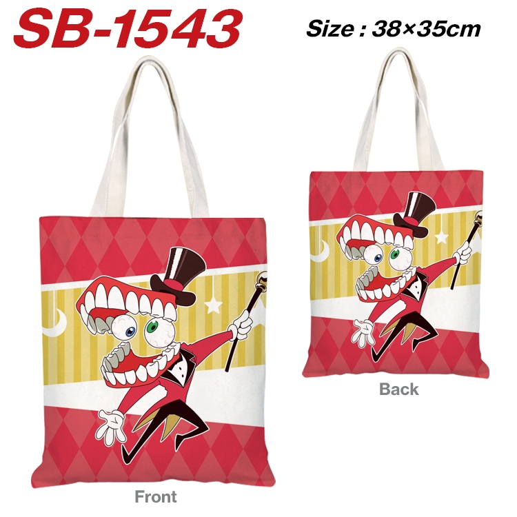 The Amazing Digital Circus Anime Canvas Handheld Shoulder Bag Handbag Shopping Bag 38X35CM