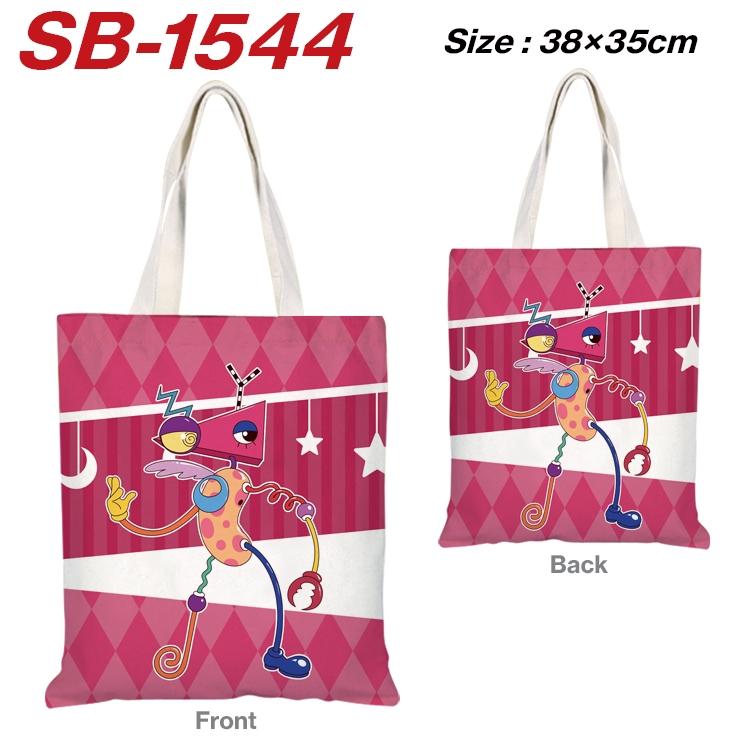 The Amazing Digital Circus Anime Canvas Handheld Shoulder Bag Handbag Shopping Bag 38X35CM
