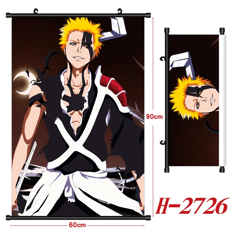Bleach Anime Black Plastic Rod Canvas Painting Wall Scroll 60X90CM