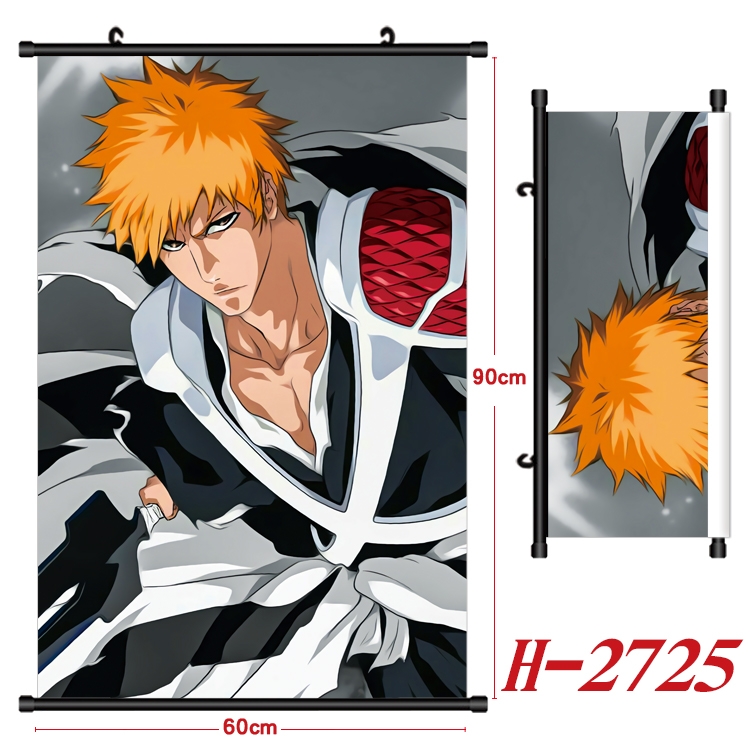 Bleach Anime Black Plastic Rod Canvas Painting Wall Scroll 60X90CM