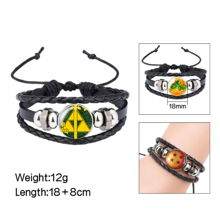The Legend of Zelda Anime peripheral crystal leather rope bracelet price for 5 pcs 