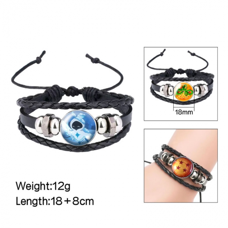 Genshin Impact Anime peripheral crystal leather rope bracelet price for 5 pcs 