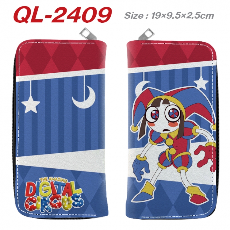 The Amazing Digital Circus Anime peripheral PU leather full-color long zippered wallet 19.5x9.5x2.5cm