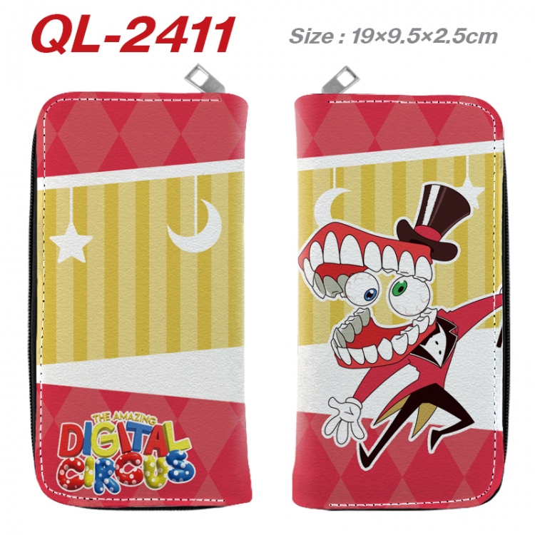 The Amazing Digital Circus Anime peripheral PU leather full-color long zippered wallet 19.5x9.5x2.5cm