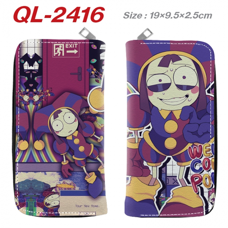 The Amazing Digital Circus Anime peripheral PU leather full-color long zippered wallet 19.5x9.5x2.5cm