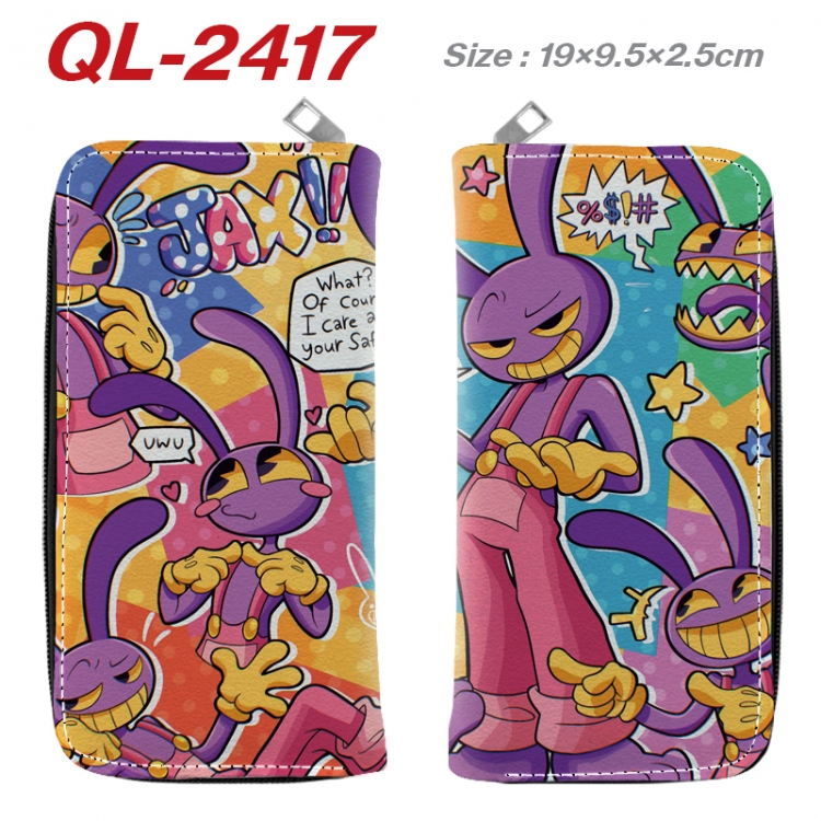 The Amazing Digital Circus Anime peripheral PU leather full-color long zippered wallet 19.5x9.5x2.5cm