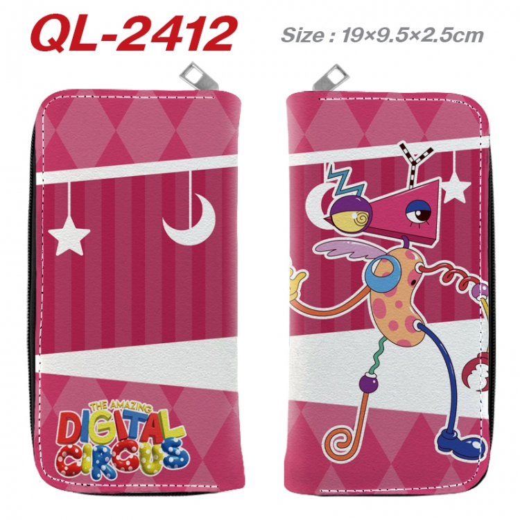 The Amazing Digital Circus Anime peripheral PU leather full-color long zippered wallet 19.5x9.5x2.5cm