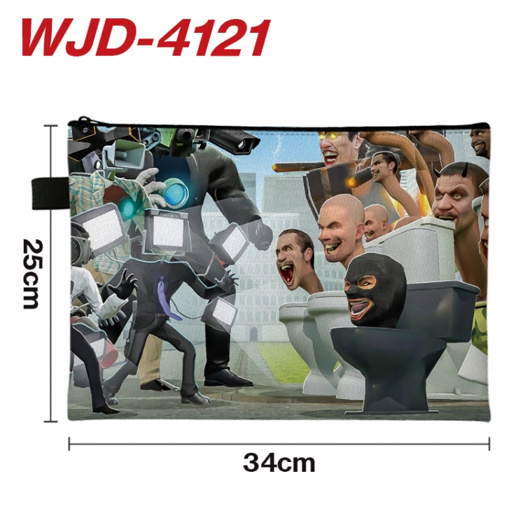 Skibidi-Toilet Anime Full Color A4 Document Bag 34x25cm  WJD-4121