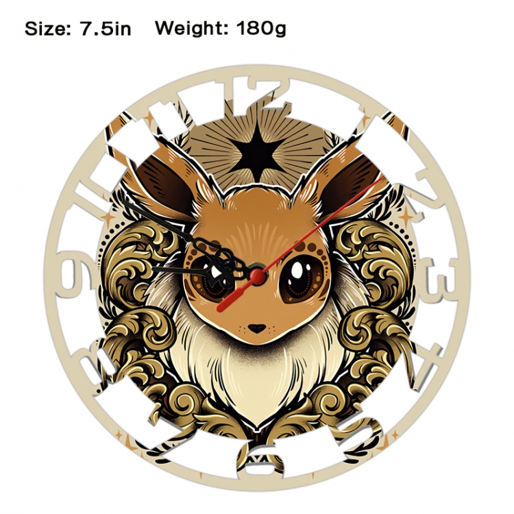 Pokemon Anime print alarm clock wall clock personality clock packaging size 25X25X4cm