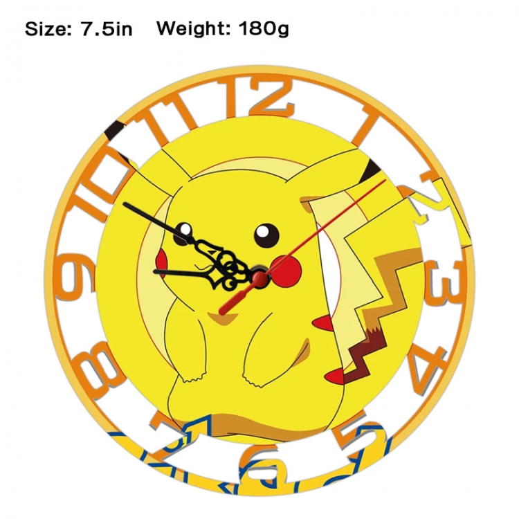 Pokemon Anime print alarm clock wall clock personality clock packaging size 25X25X4cm