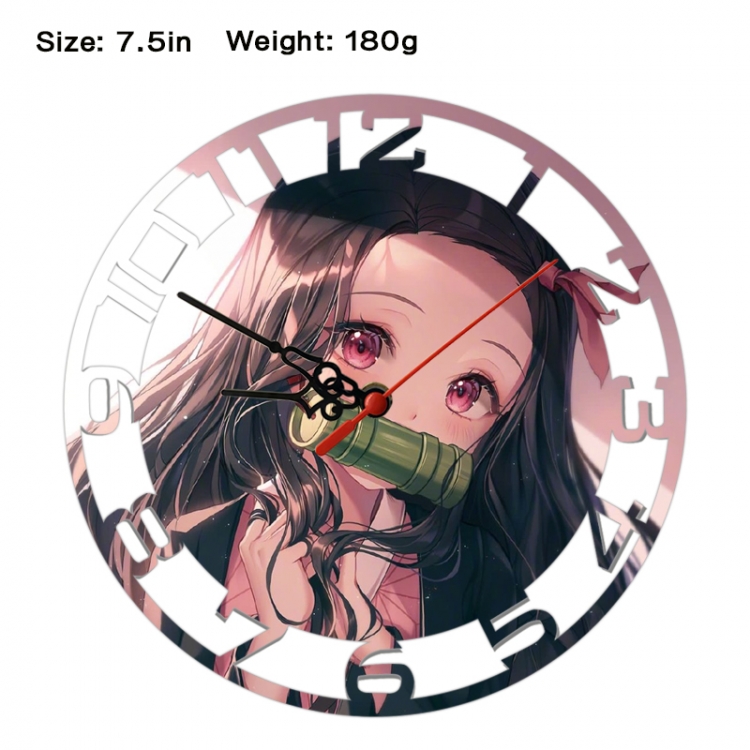 Demon Slayer Kimets Anime print alarm clock wall clock personality clock packaging size 25X25X4cm