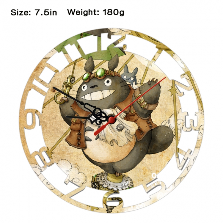 TOTORO Anime print alarm clock wall clock personality clock packaging size 25X25X4cm