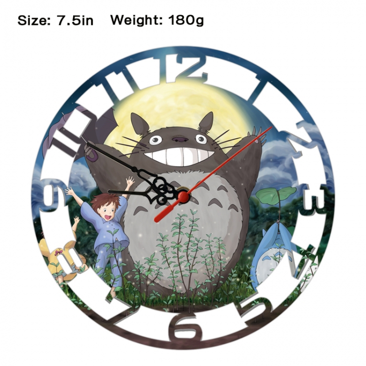 TOTORO Anime print alarm clock wall clock personality clock packaging size 25X25X4cm