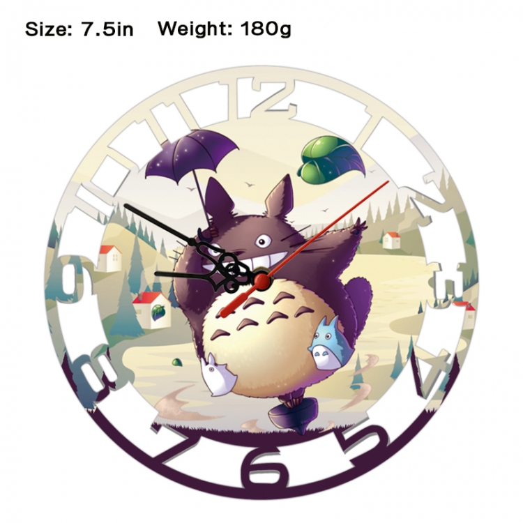 TOTORO Anime print alarm clock wall clock personality clock packaging size 25X25X4cm