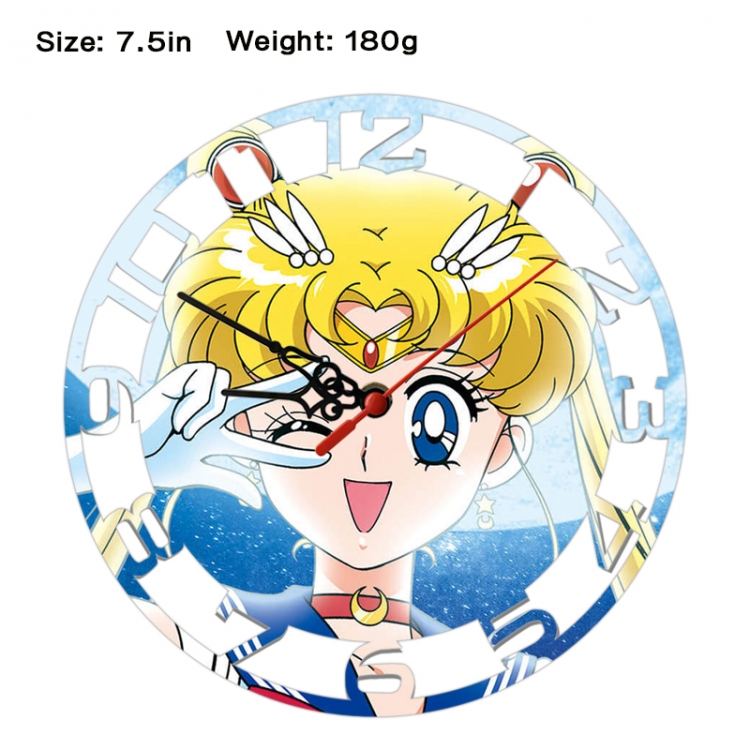 sailormoon Anime print alarm clock wall clock personality clock packaging size 25X25X4cm