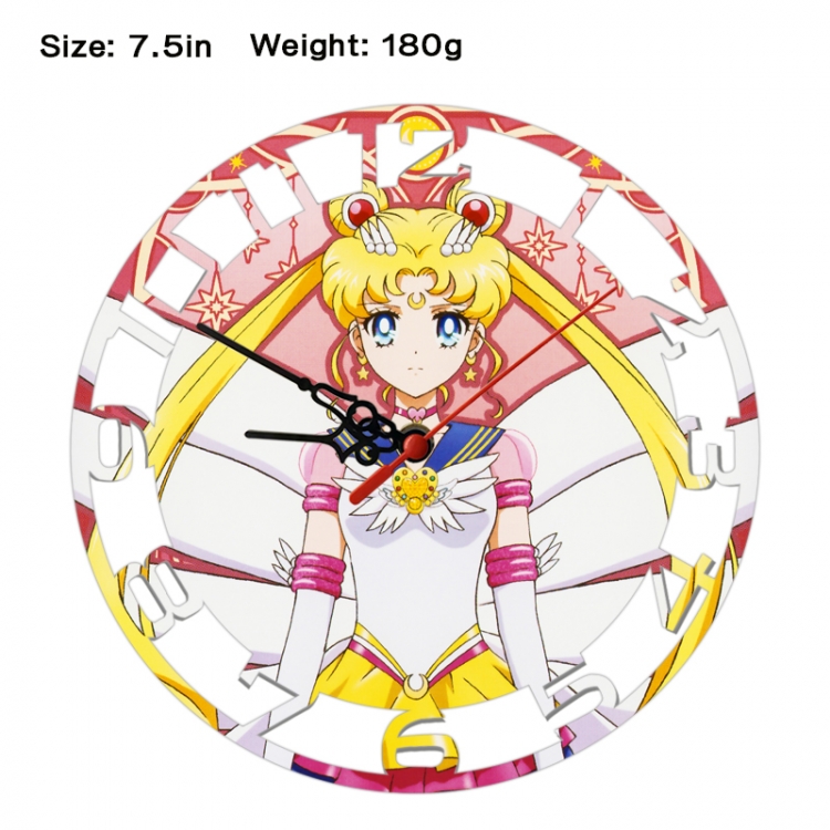 sailormoon Anime print alarm clock wall clock personality clock packaging size 25X25X4cm