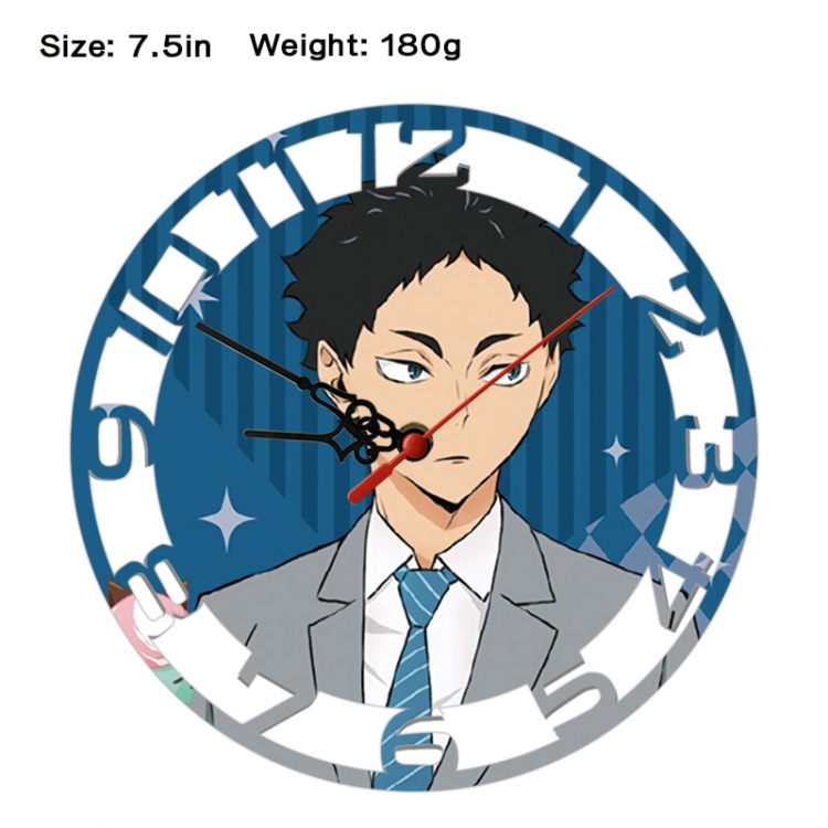 Haikyuu!!  Anime print alarm clock wall clock personality clock packaging size 25X25X4cm