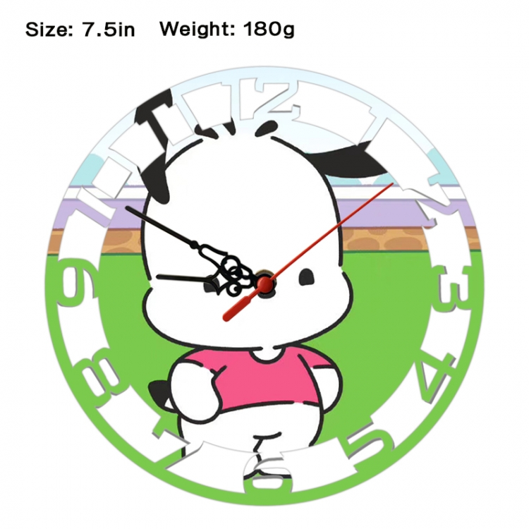 sanrio Anime print alarm clock wall clock personality clock packaging size 25X25X4cm