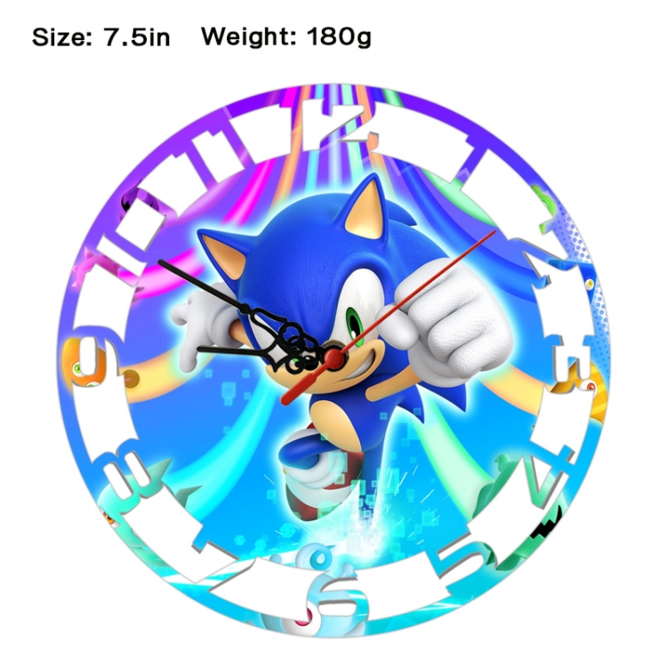 Sonic The Hedgehog Anime print alarm clock wall clock personality clock packaging size 25X25X4cm