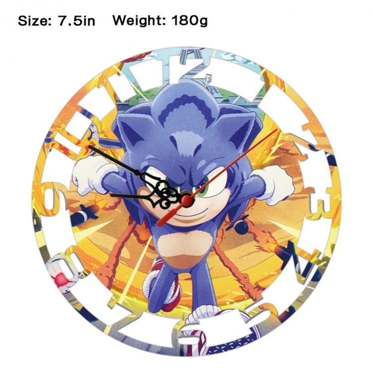 Sonic The Hedgehog Anime print alarm clock wall clock personality clock packaging size 25X25X4cm