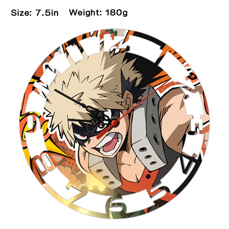My Hero Academia Anime print alarm clock wall clock personality clock packaging size 25X25X4cm