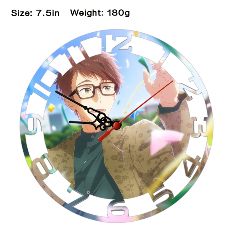 Swimming Department Anime print alarm clock wall clock personality clock packaging size 25X25X4cm