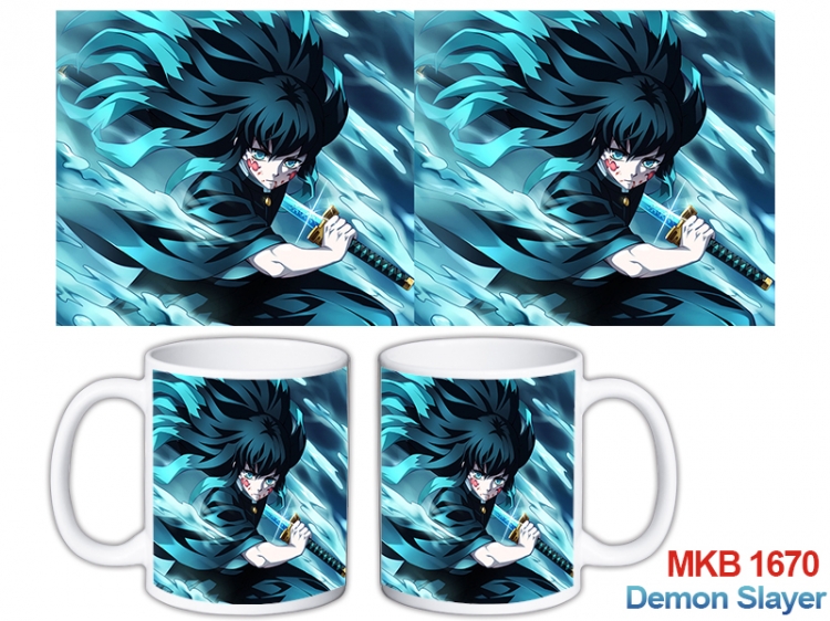 Demon Slayer Kimets Anime color printing ceramic mug cup price for 5 pcs