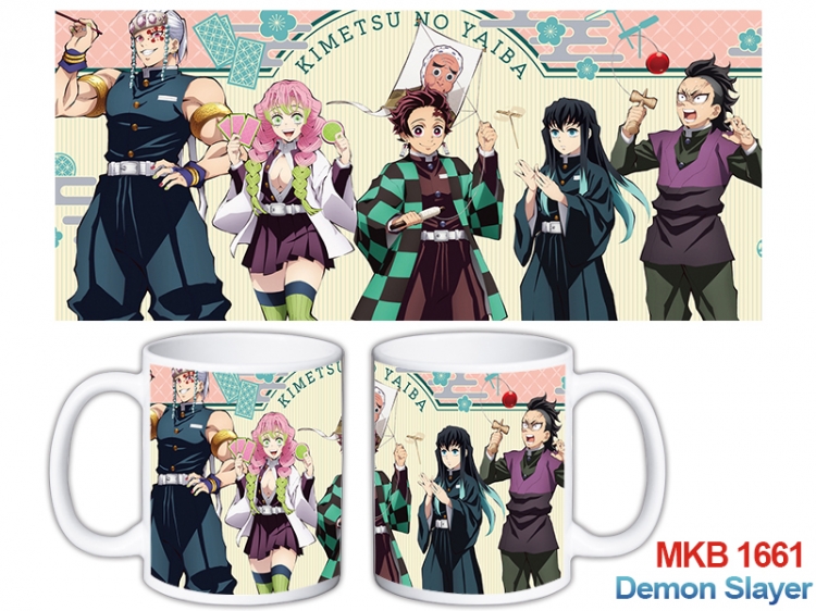 Demon Slayer Kimets Anime color printing ceramic mug cup price for 5 pcs