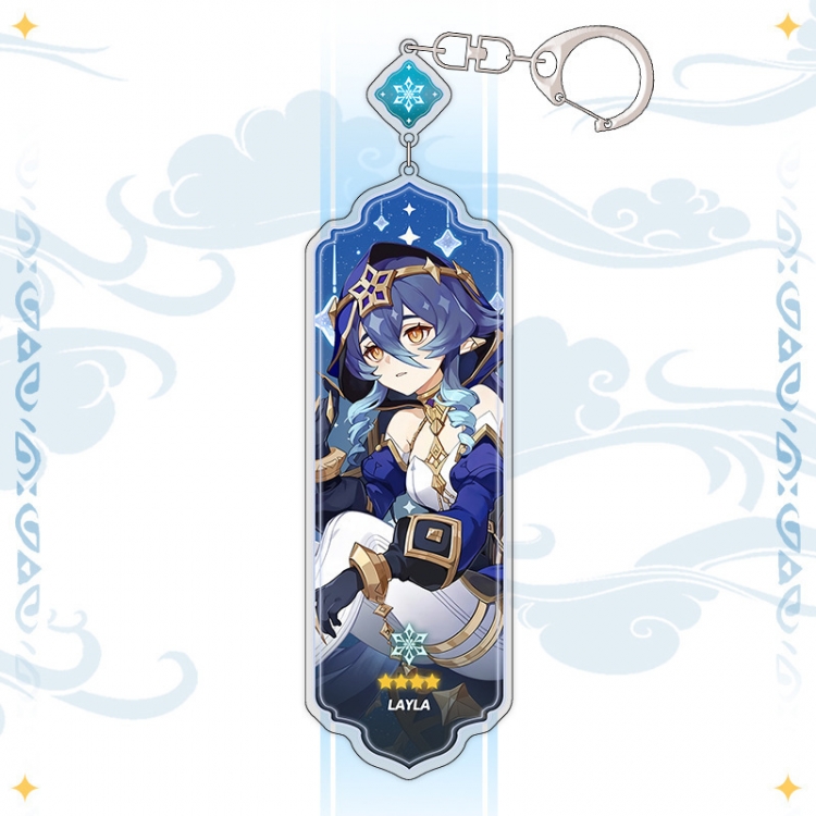 Genshin Impact Anime peripheral acrylic keychain pendant 8.5cm price for 5 pcs 15501