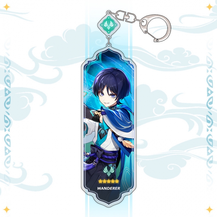 Genshin Impact Anime peripheral acrylic keychain pendant 8.5cm price for 5 pcs 15515