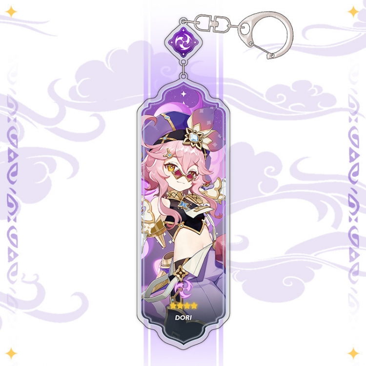 Genshin Impact Anime peripheral acrylic keychain pendant 8.5cm price for 5 pcs 15529