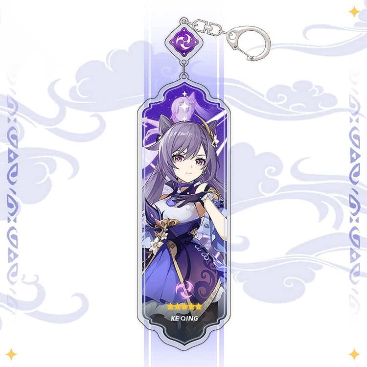 Genshin Impact Anime peripheral acrylic keychain pendant 8.5cm price for 5 pcs 15528