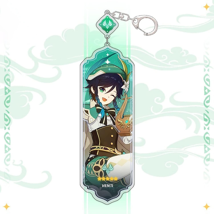 Genshin Impact Anime peripheral acrylic keychain pendant 8.5cm price for 5 pcs 15512