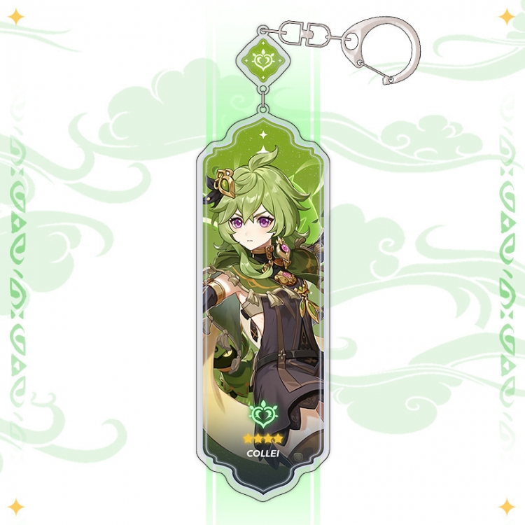 Genshin Impact Anime peripheral acrylic keychain pendant 8.5cm price for 5 pcs 15508