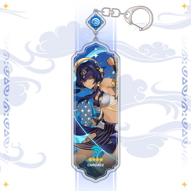 Genshin Impact Anime peripheral acrylic keychain pendant 8.5cm price for 5 pcs 15533