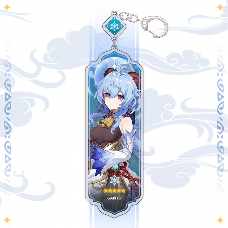 Genshin Impact Anime peripheral acrylic keychain pendant 8.5cm price for 5 pcs 15495