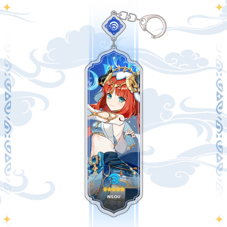 Genshin Impact Anime peripheral acrylic keychain pendant 8.5cm price for 5 pcs 15536