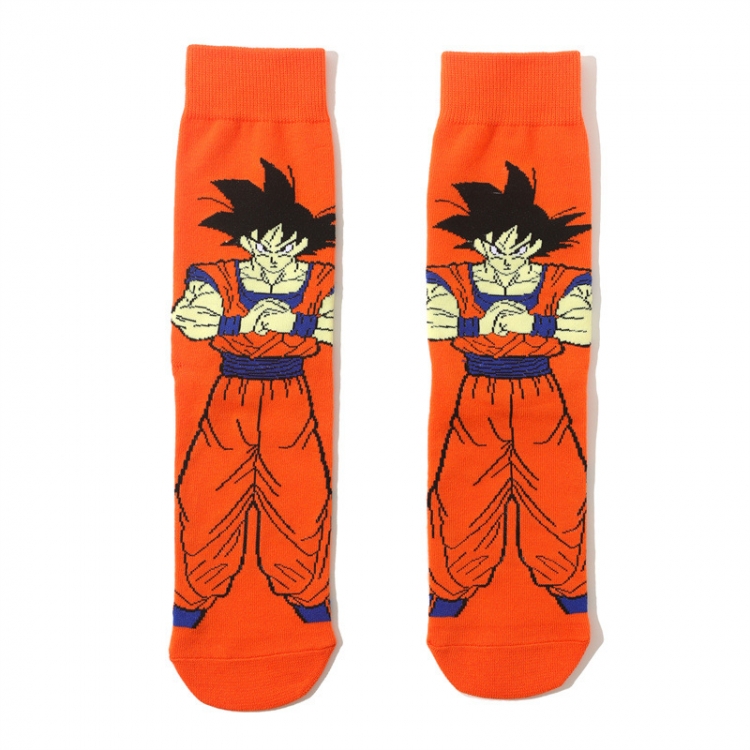 DRAGON BALL Anime cartoon trendy socks combed cotton neutral straight board socks price for 5 pcs