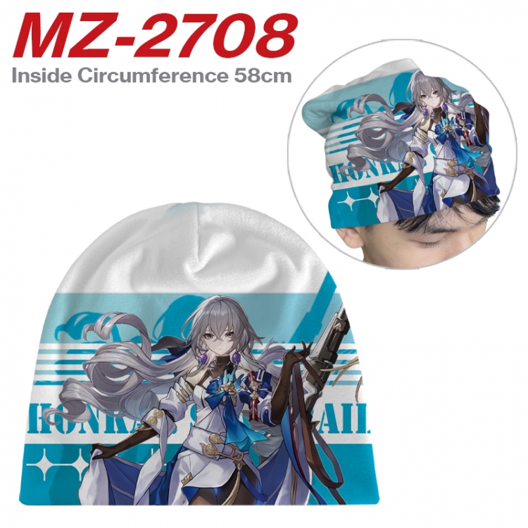 Honkai: Star Rail Anime flannel full color hat cosplay men's and women's knitted hats 58cm  MZ-2708