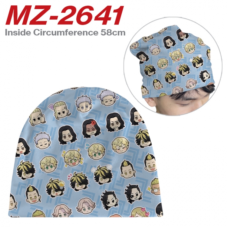 Tokyo Revengers Anime flannel full color hat cosplay men's and women's knitted hats 58cm 