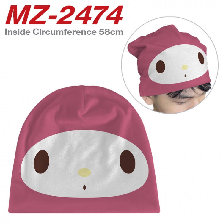 sanrio Anime flannel full color hat cosplay men's and women's knitted hats 58cm